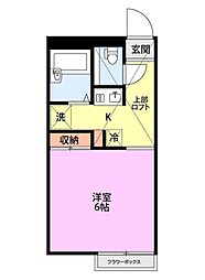 アルプスU 1Kの間取図画像