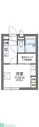 レオパレスサンモール新町 1Kの間取図画像