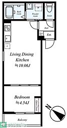 GRADUS桶川II 204 2階1LDKの間取り