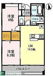グランシャリオ 2LDKの間取図画像