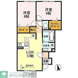 リッカティル 2LDKの間取図画像