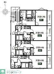 メルディア大和田 1Kの間取図画像