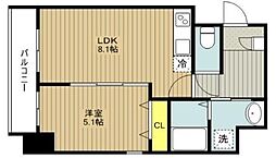 iZAMi 1LDKの間取図画像