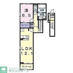 エリオス 1LDKの間取図画像