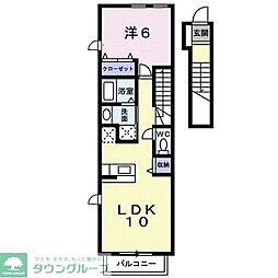 ローズヴィラ 1LDKの間取図画像