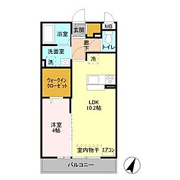マイティアラ 1LDKの間取図画像