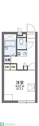 レオパレスリール 1Kの間取図画像