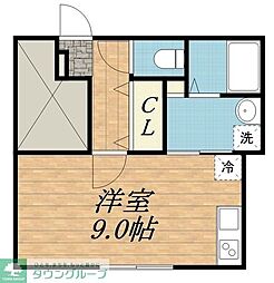 さいたま市浦和区前地1丁目アパート ワンルームの間取図画像