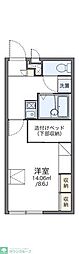 レオパレスグリーンハイツ4号館 1Kの間取図画像
