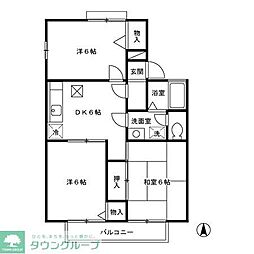 セジュールグランデ3 3DKの間取図画像