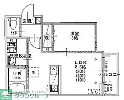 Astro Residence 西大宮 1LDKの間取図画像