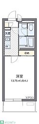 レオパレスパーシル 1Kの間取図画像