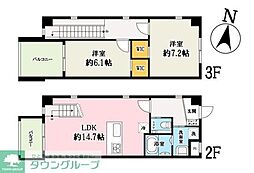 響 2LDKの間取図画像