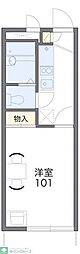 レオパレスアムール3 1Kの間取図画像