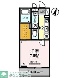 GraceHouse2 1Kの間取図画像
