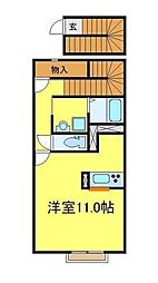 レオネクストサニーハイム泉台 ワンルームの間取図画像