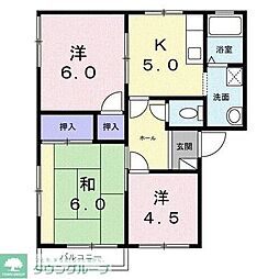 アークガーデン鴻巣B 3Kの間取図画像