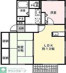 ノイエC 2LDKの間取図画像