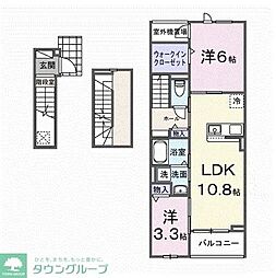 フィデールブリーゼ 2LDKの間取図画像