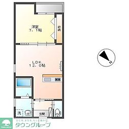 パーシモンズ テラス 1LDKの間取図画像