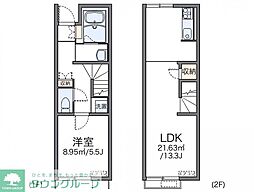 レオネクストレリーフ 1LDKの間取図画像