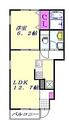 マイシティ・ウエスト 1LDKの間取図画像