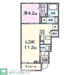 プレンディー 1LDKの間取図画像