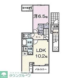 ヒカルサ大宮南中丸ノ-スI 1LDKの間取図画像