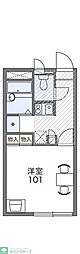 レオパレス横田レジデンス2 1Kの間取図画像