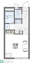 レオパレスパウロ 1Kの間取図画像