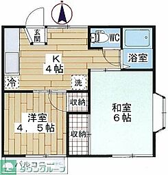 ファミーユ岩槻 2Kの間取図画像