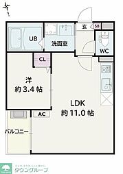 Jack matobakitaI 1LDKの間取図画像
