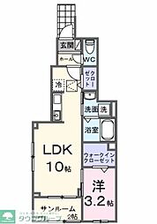セブンI 1LDKの間取図画像