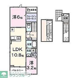 セブンI 2LDKの間取図画像