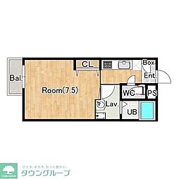 ジーメゾン大宮北セレナ 1Kの間取図画像