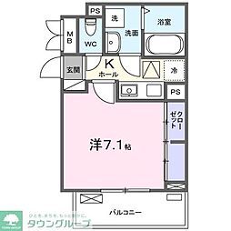 モンマルト 1Kの間取図画像