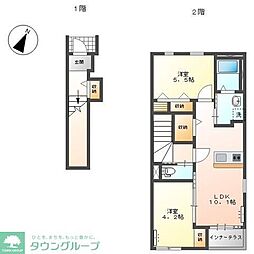 リアン・V 2LDKの間取図画像