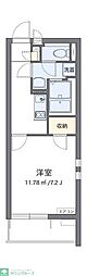 レオパレスクレイノほっと熊谷 1Kの間取図画像