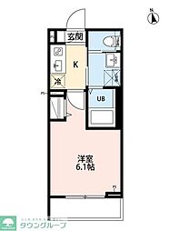 さいたま市西区大字西遊馬アパート 1Kの間取図画像