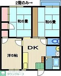 コーポラスアタゴ 3DKの間取図画像