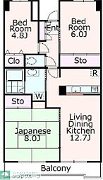 グランドール大宮 3LDKの間取図画像