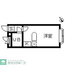 ベルピア上尾5 ワンルームの間取図画像