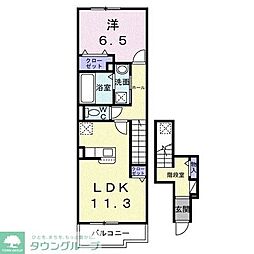 ベル エリタージュ 1LDKの間取図画像