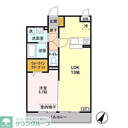 グランマルニエ 1LDKの間取図画像