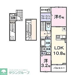 グランビアレジデンス 2LDKの間取図画像
