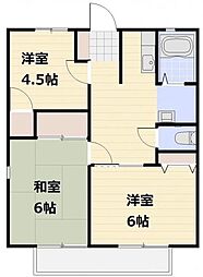 パナ・ヒカリB 3DKの間取図画像
