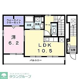 ラルミエールメゾン 1LDKの間取図画像