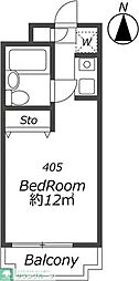 メゾンドアエロスター ワンルームの間取図画像