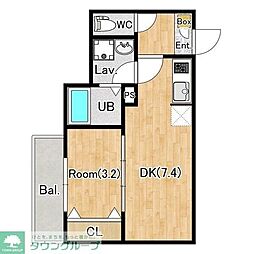 (仮称)ジーメゾン指扇アヴニール 1DKの間取図画像