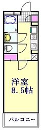 レオネクストひまわり 1Kの間取図画像